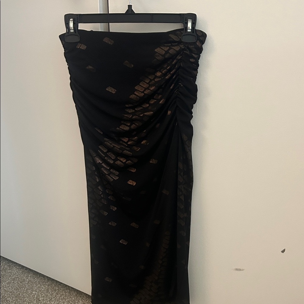 Black Ruched Skirt WHBM